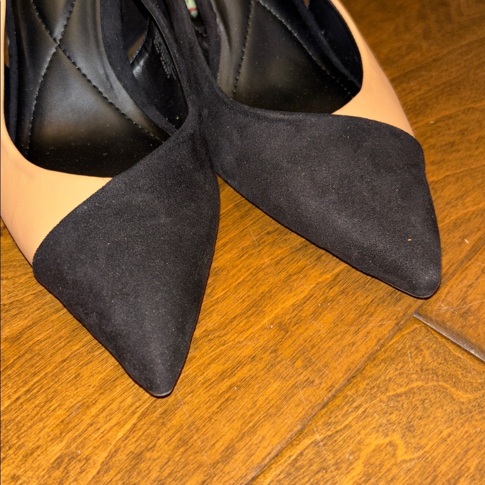 Alfani Womens Sarafina 5.5 Black Faux Leather Stretch Slingback Heels Shoes - Picture 11 of 12